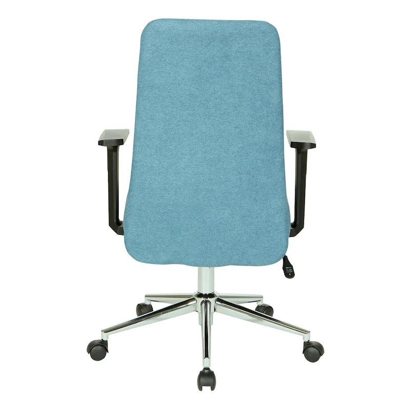 Fauteuil de bureau à dossier haut rembourré, simple, vert citron / rose clair / gris clair / bleu ciel