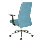 Fauteuil de bureau à dossier haut rembourré, simple, vert citron / rose clair / gris clair / bleu ciel