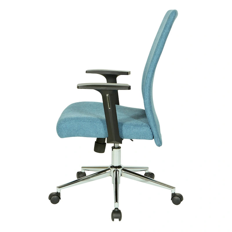 Fauteuil de bureau à dossier haut rembourré, simple, vert citron / rose clair / gris clair / bleu ciel