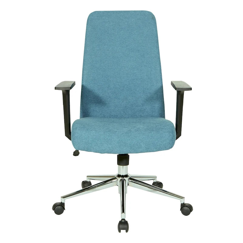 Fauteuil de bureau à dossier haut rembourré, simple, vert citron / rose clair / gris clair / bleu ciel