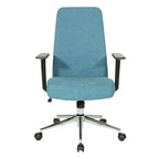 Fauteuil de bureau à dossier haut rembourré, simple, vert citron / rose clair / gris clair / bleu ciel