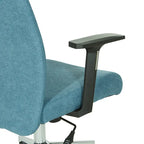 Fauteuil de bureau à dossier haut rembourré, simple, vert citron / rose clair / gris clair / bleu ciel