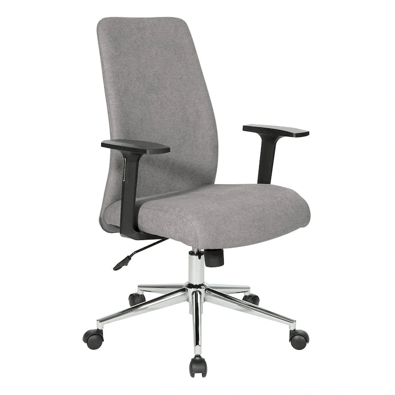 Fauteuil de bureau à dossier haut rembourré, simple, vert citron / rose clair / gris clair / bleu ciel