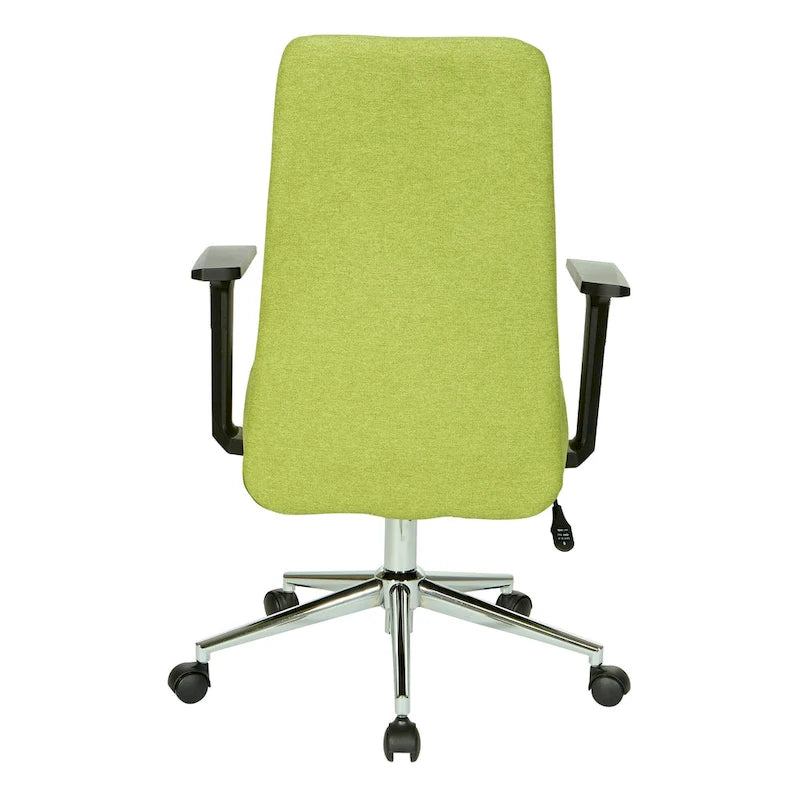 Fauteuil de bureau à dossier haut rembourré, simple, vert citron / rose clair / gris clair / bleu ciel