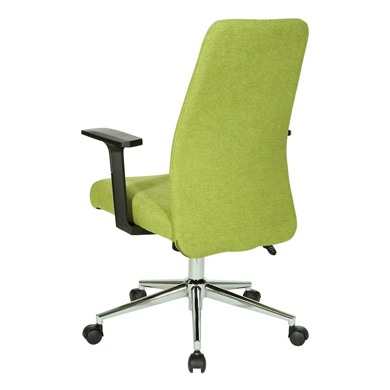 Fauteuil de bureau à dossier haut rembourré, simple, vert citron / rose clair / gris clair / bleu ciel
