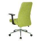 Fauteuil de bureau à dossier haut rembourré, simple, vert citron / rose clair / gris clair / bleu ciel