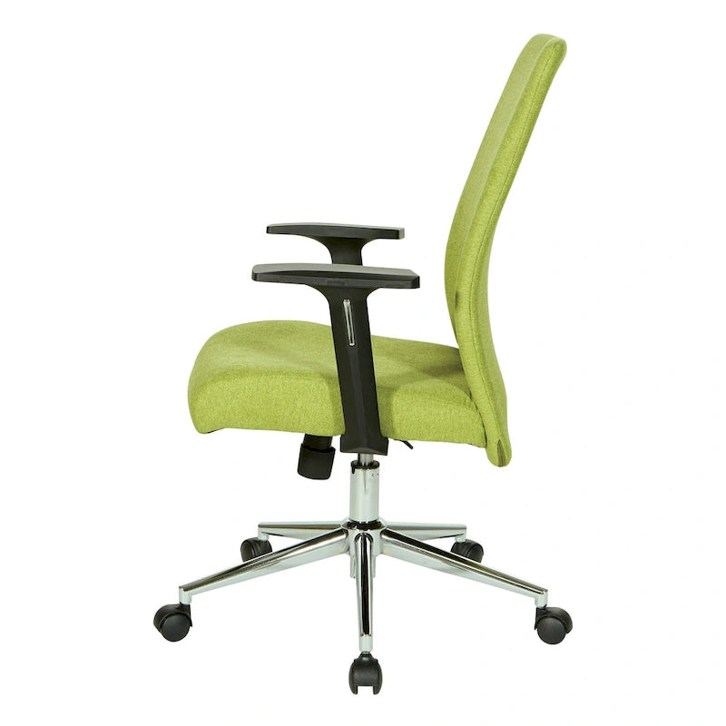 Fauteuil de bureau à dossier haut rembourré, simple, vert citron / rose clair / gris clair / bleu ciel
