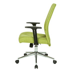 Fauteuil de bureau à dossier haut rembourré, simple, vert citron / rose clair / gris clair / bleu ciel