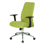 Fauteuil de bureau à dossier haut rembourré, simple, vert citron / rose clair / gris clair / bleu ciel