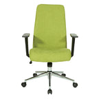 Fauteuil de bureau à dossier haut rembourré, simple, vert citron / rose clair / gris clair / bleu ciel