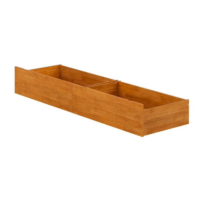 Tiroirs de rangement sous le lit Noyer / Caramel Clair – Grand lit/Très grand lit/Très grand lit simple, lot de 2