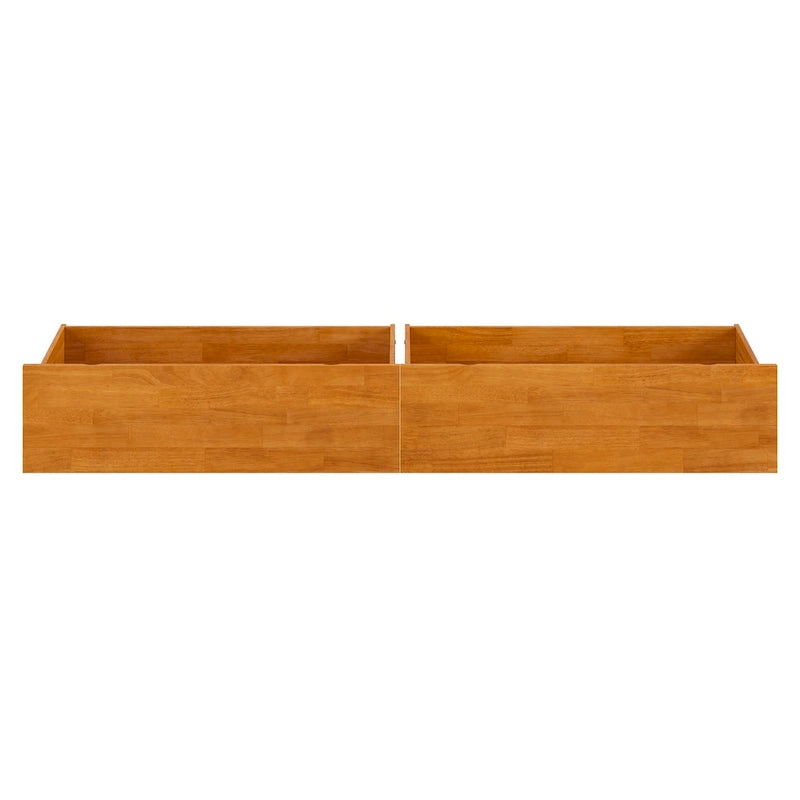 Tiroirs de rangement sous le lit Noyer / Caramel Clair – Grand lit/Très grand lit/Très grand lit simple, lot de 2