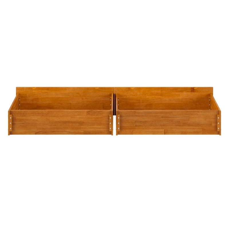 Tiroirs de rangement sous le lit Noyer / Caramel Clair – Grand lit/Très grand lit/Très grand lit simple, lot de 2
