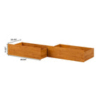 Tiroirs de rangement sous le lit Noyer / Caramel Clair – Grand lit/Très grand lit/Très grand lit simple, lot de 2