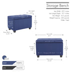Banc de rangement en tissu capitonné beige / gris / gris foncé avec couvercle rabattable, une place