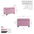 Banc de rangement en tissu capitonné beige / gris / gris foncé avec couvercle rabattable, une place