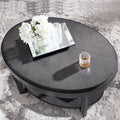 Table Basse Ovale Gris Fumé / Cerise Chocolat pour Espace de Vie 1 à 2 Personnes