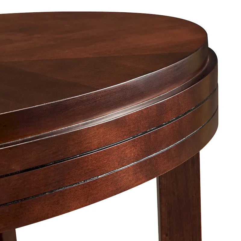 Table Basse Ovale Gris Fumé / Cerise Chocolat pour Espace de Vie 1 à 2 Personnes