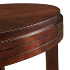 Table Basse Ovale Gris Fumé / Cerise Chocolat pour Espace de Vie 1 à 2 Personnes