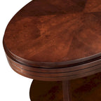 Table Basse Ovale Gris Fumé / Cerise Chocolat pour Espace de Vie 1 à 2 Personnes