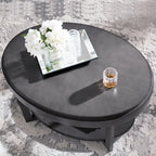 Table Basse Ovale Gris Fumé / Cerise Chocolat pour Espace de Vie 1 à 2 Personnes