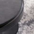 Table Basse Ovale Gris Fumé / Cerise Chocolat pour Espace de Vie 1 à 2 Personnes