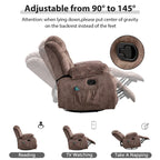 Fauteuil massant à bascule une place en tissu marron/gris