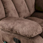 Fauteuil massant à bascule une place en tissu marron/gris