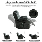 Fauteuil massant à bascule une place en tissu marron/gris
