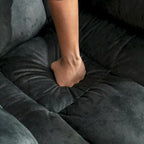 Fauteuil massant à bascule une place en tissu marron/gris