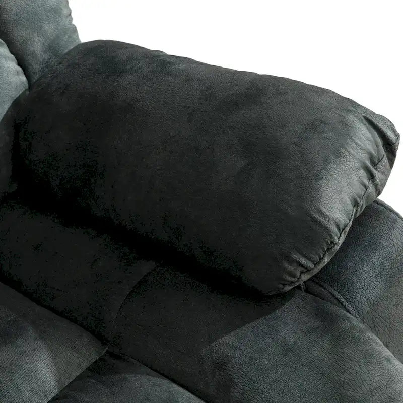 Fauteuil massant à bascule une place en tissu marron/gris