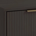 Table de chevet à 2 tiroirs avec façade rainurée, lot de 2 (6 couleurs)