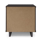 Table de chevet à 2 tiroirs avec façade rainurée, lot de 2 (6 couleurs)