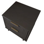 Table de chevet à 2 tiroirs avec façade rainurée, lot de 2 (6 couleurs)