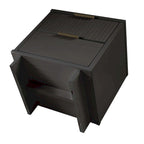 Table de chevet à 2 tiroirs avec façade rainurée, lot de 2 (6 couleurs)