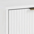 Table de chevet à 2 tiroirs avec façade rainurée, lot de 2 (6 couleurs)