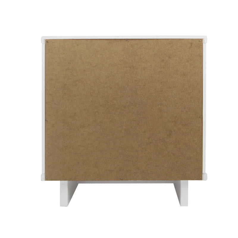 Table de chevet à 2 tiroirs avec façade rainurée, lot de 2 (6 couleurs)