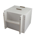 Table de chevet à 2 tiroirs avec façade rainurée, lot de 2 (6 couleurs)