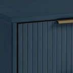 Table de chevet à 2 tiroirs avec façade rainurée, lot de 2 (6 couleurs)