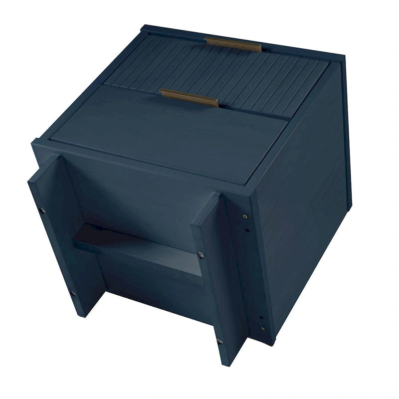 Table de chevet à 2 tiroirs avec façade rainurée, lot de 2 (6 couleurs)