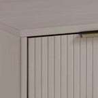 Table de chevet à 2 tiroirs avec façade rainurée, lot de 2 (6 couleurs)