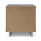 Table de chevet à 2 tiroirs avec façade rainurée, lot de 2 (6 couleurs)