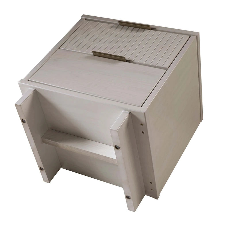 Table de chevet à 2 tiroirs avec façade rainurée, lot de 2 (6 couleurs)