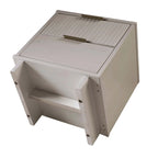 Table de chevet à 2 tiroirs avec façade rainurée, lot de 2 (6 couleurs)