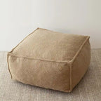 Pouf poire en tissu bouclette, 1 personne, 71 x 71 cm, beige/kaki