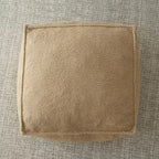 Pouf poire en tissu bouclette, 1 personne, 71 x 71 cm, beige/kaki
