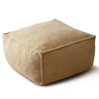 Pouf poire en tissu bouclette, 1 personne, 71 x 71 cm, beige/kaki