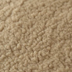Pouf poire en tissu bouclette, 1 personne, 71 x 71 cm, beige/kaki