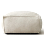 Pouf poire en tissu bouclette, 1 personne, 71 x 71 cm, beige/kaki