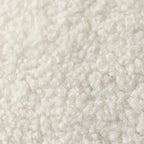 Pouf poire en tissu bouclette, 1 personne, 71 x 71 cm, beige/kaki